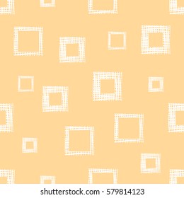 Seamless vector geometrical pattern with rhombus, squares, rectangles endless background with hand drawn textured geometric figures. Pastel Graphic illustration Template for wrapping, web backgrounds.