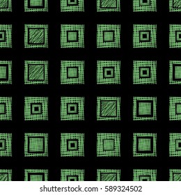 Seamless vector geometrical pattern with rhombus, squares. endless background with hand drawn textured geometric figures. Pastel Graphic illustration Template for wrapping, web backgrounds, wallpaper