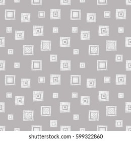 Seamless vector geometrical pattern with rhombus, squares. endless background with hand drawn textured geometric figures. Pastel Graphic illustration Template for wrapping, web backgrounds, wallpaper