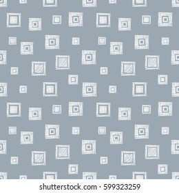 Seamless vector geometrical pattern with rhombus, squares. endless background with hand drawn textured geometric figures. Pastel Graphic illustration Template for wrapping, web backgrounds, wallpaper