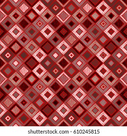 Seamless vector geometrical pattern with rhombus, squares. endless background with hand drawn textured geometric figures. 