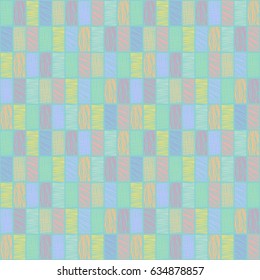 Seamless vector geometrical pattern with rhombus, squares. endless background with hand drawn textured geometric figures. Pastel Graphic illustration Template for wrapping, web backgrounds, wallpaper