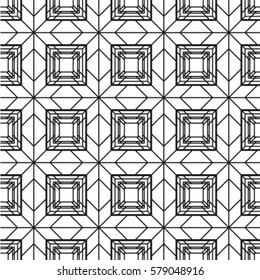 Seamless vector geometrical pattern with squares. Grey endless background with textured geometric figures. Graphic  vector illustration.