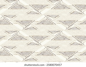 Seamless vector geometrical pattern with triangle. simple endless brown textured pattern background designs for textiles