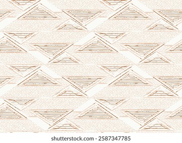 Seamless vector geometrical pattern with triangle. simple endless Brown theme textured pattern background designs for textiles