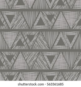 Seamless vector geometrical pattern with triangle. endless background with hand drawn textured geometric figures. Graphic illustration Template for wrapping, web backgrounds, wallpaper, wrap, print.