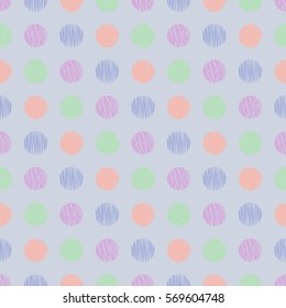 Seamless vector geometrical pattern with triangles. pastel endless background with hand drawn textured geometric figures. Graphic illustration, print for wrapping, background, cover, surface