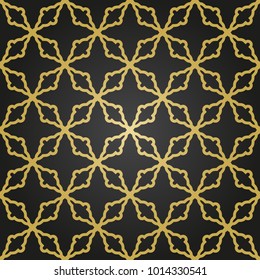 Seamless vector giolden ornament in arabian style. Geometric abstract background. Pattern for wallpapers and backgrounds