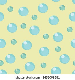 A seamless vector glass beads pattern on pale yellow background. Surface print design.