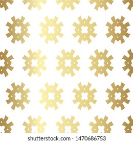 Seamless vector gold floral pattern. Repeat background for fabric, textile, design, cover, wrapping, advertising banner.
