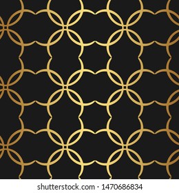 Seamless vector gold floral pattern. Repeat background for fabric, textile, design, cover, wrapping, advertising banner.