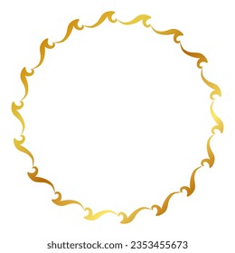 seamless vector gold golden circle hand draw sketch floral border
