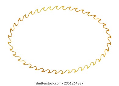 seamless vector gold golden oval hand draw sketch floral border

