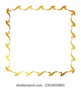 seamless vector gold golden square hand draw sketch floral border
