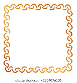 seamless vector gold golden square hand draw sketch floral border
