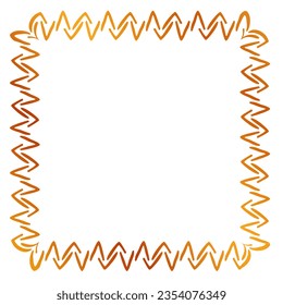 seamless vector gold golden square hand draw sketch floral border
