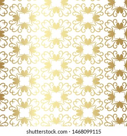 Seamless vector gold pattern. Repeat golden abstract background for design, fabric, textile, cover, wrapping. 10 eps design