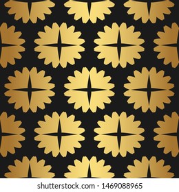 Seamless vector golden background. 10 eps gold repeat pattern for fabric, textile, design, cover, wrapping.