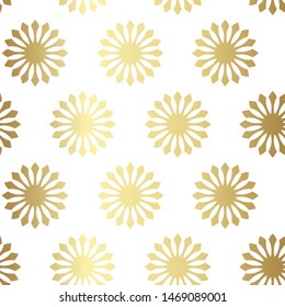 Seamless vector golden background. 10 eps gold repeat pattern for fabric, textile, design, cover, wrapping.