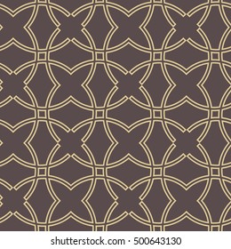Seamless vector golden ornament in arabian style. Pattern for wallpapers and backgrounds
