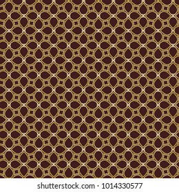 Seamless vector golden ornament. Modern background. Geometric modern pattern