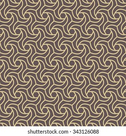 Seamless vector golden ornament. Modern stylish geometric pattern with repeating elements