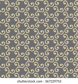 Seamless vector golden ornament. Modern geometric pattern with repeating elements