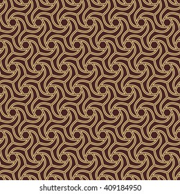 Seamless vector golden ornament. Modern geometric pattern with repeating elements