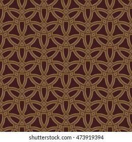 Seamless vector golden ornament. Modern geometric pattern with repeating elements