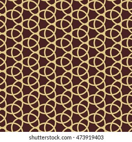 Seamless vector golden ornament. Modern geometric pattern with repeating elements