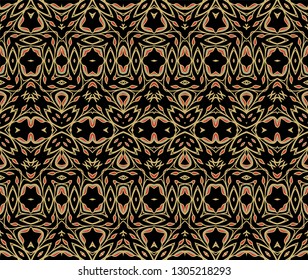Seamless vector golden ornamental texture