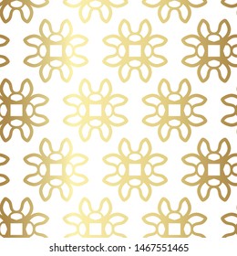 Seamless vector golden pattern. Gold texture. 10 eps background for design, fabric, textile, web and advertising banner.
