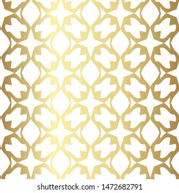 Seamless vector golden pattern. Repeat background for fabric, textile, design, cover, wrapping, advertising banner.