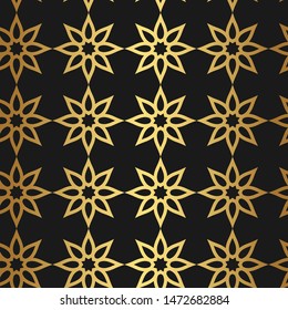 Seamless vector golden pattern. Repeat background for fabric, textile, design, cover, wrapping, advertising banner.