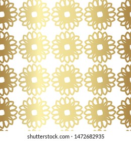 Seamless vector golden pattern. Repeat background for fabric, textile, design, cover, wrapping, advertising banner.