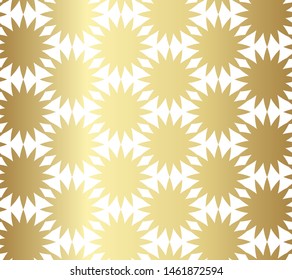 Seamless vector golden repeat geometric pattern. 10 eps. Golden geometrical background for fabric, cover, textile, design, banner.