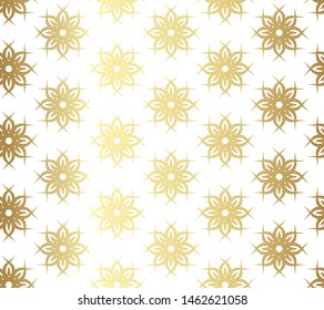 Seamless vector golden repeat geometric pattern. Golden geometrical 10 eps background for fabric, cover, textile, design, banner.