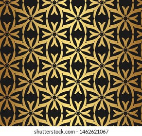 Seamless vector golden repeat geometric pattern. Golden geometrical 10 eps background for fabric, cover, textile, design, banner.