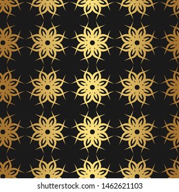 Seamless vector golden repeat geometric pattern. Golden geometrical 10 eps background for fabric, cover, textile, design, banner.