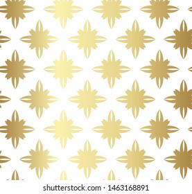 Seamless vector golden repeat geometrical pattern. Gold geometric 10 eps background for fabric, cover, textile, design, wrapping.