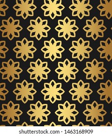 Seamless vector golden repeat geometrical pattern. Gold geometric 10 eps background for fabric, cover, textile, design, wrapping.