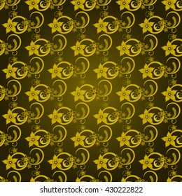 Seamless vector golden texture