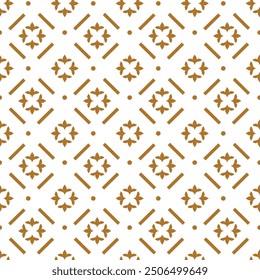 Seamless vector golden texture floral pattern. Luxury repeating damask white background. Premium wrapping paper or silk gold cloth. Vector art.