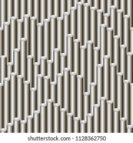 Seamless vector gradient grey tubing pattern for wrapping, craft, fabric, textile