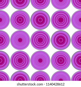 Seamless vector gradient rounds magenta pattern for fabric, ceramic, textile, wrapping, craft