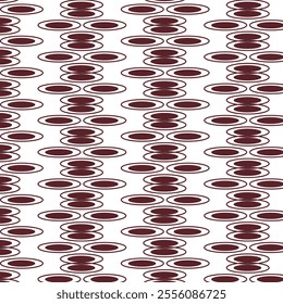 A seamless vector graphic of a burgundy oval pattern. This modern design can be used as a background or tile for various design projects.