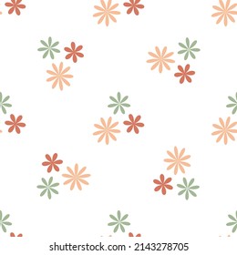 Seamless vector graphic floral pattern in gentle pastel colors. Modern design. Ideal for printing on fabrics and wallpapers.