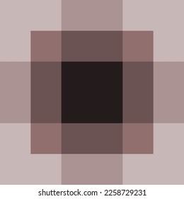 Seamless vector graphic of a pattern of brown squares of different colours forming a cross with a dark centre