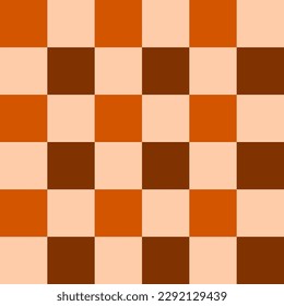 Seamless vector graphic in shades of brown in the form of a chess board