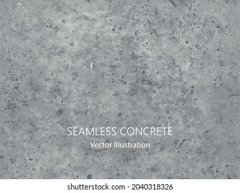 Seamless vector gray concrete texture. Stone wall background.